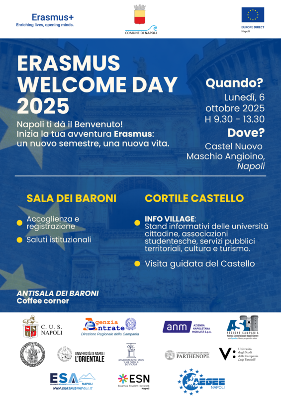 Locandina "Save the Date" Erasmus Welcome Day 2024