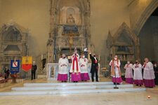 Un momento della celebrazione al Duomo e della processione