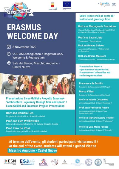 Locandina Erasmus Welcome Day 2022