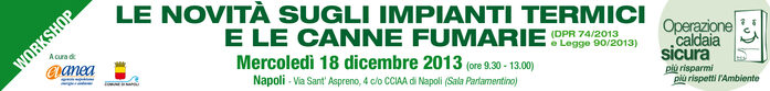 Workshop - Le novità sugli impianti termici e le canne fumarie