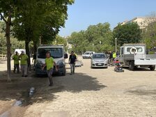 Villa comunale, lavori di pulizia e nuovo impianto di irrigazione