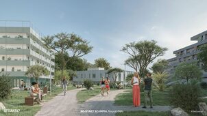 i render del progetto di riqualificazione