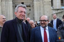 Aa Palazzo Fuga sopralluogo congiunto del Ministro della Cultura Sangiuliano con il Sindaco Manfredi